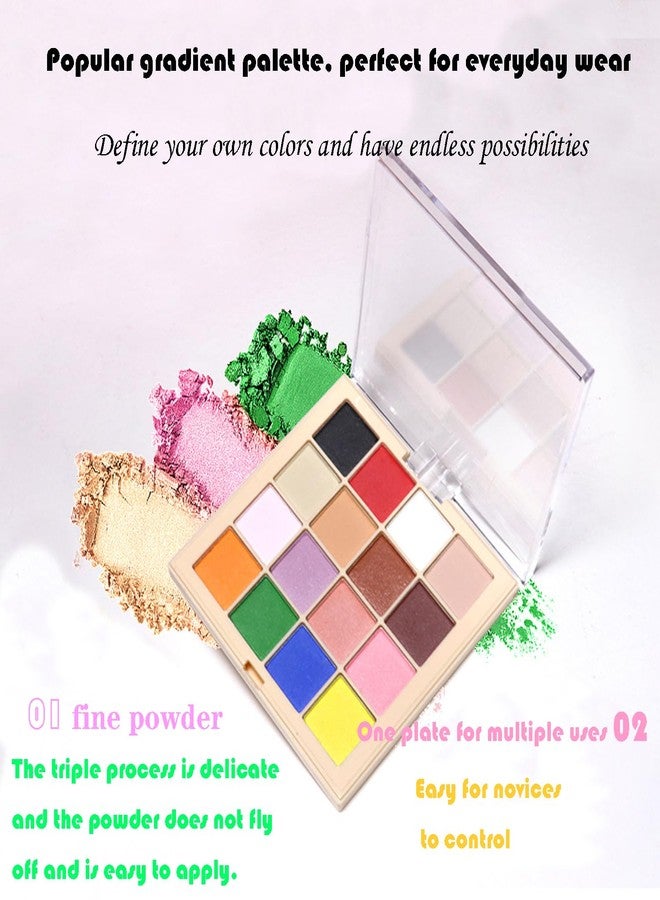 HomTop 16 Color Nail Pigment Powder Set Create Stunning Ombre Nail Art with Glittery Shades Perfect DIY Nail Accessories (A-16 colors) - Image 2